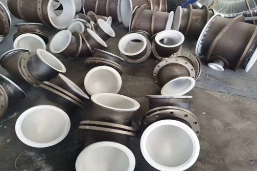 億德鑫DN50-1400耐酸堿襯膠鋼管，專業生產襯塑襯四氟管件